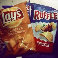 Buy 5 free 1 Ruffles, Lays, (184g) and doritos (311g) in . Limited