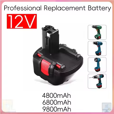 New 12V 9.8Ah Ni-MH battery for Bosch 12V screwdrivers. Fits models PSR, BAT043, etc., providing rel