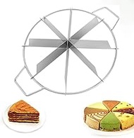 NatureMan Round Cake Cutter, 10.5 Inch Diameter Stainless Steel Rustproof Cake Divider with Side Han