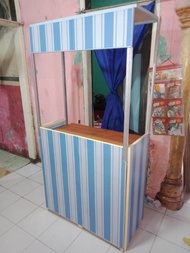 booth portable / gerobak lipat / meja jualan / meja dagang / plus atapnya