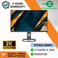 Flexi Tech TITAN ARMY 27 inch MiniLED QHD 2K 165Hz 0.5ms Fast IPS HDR Rotatable Gaming Monitor (27A6