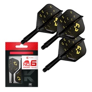 Target Darts BOLIDE K Flex Integrated Dart Flights & Shafts | Pack of 3 K-Flex, No.2/No.6 | Short, I