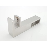 Curved Connector Square Pipe to Glass L Shape Hollow Glass Connector