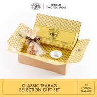 TWG Tea | Classic Teabag Selection Gift Set - Classic Teabag Selection Cotton Teabags, Teabag Dish, Sugar Sticks