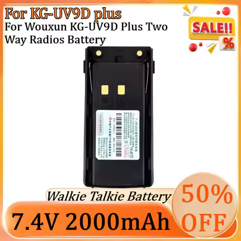 New for KG-UV9D Plus 7.4V 2000mAh Li-ion High Quality Battery for Wouxun KG-UV9D Plus Two Way Radios
