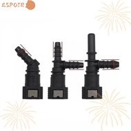 ESPOIR Hose Coupler, PA12 Plastic Bundy Tee  Line Hose, 45° 7.89 ID6 Pipe Coupler