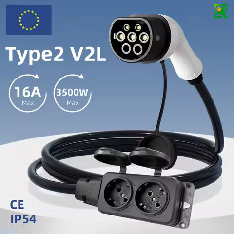 Qiaoyi Type 2 V2L Discharger Cable 3.5KW EU Socket Compatible with BYD, Renault jaecoo Omoda MG 4 XP