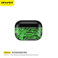Awei T35 TWS Gaming Exclusive Earphone Bluetooth 5.3 Game Music Dual Mode Headset Smart Noise Reduction HiFi Bass Stereo With HD Mic Earbuds