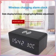  Wireless Charging Alarm Clock with Snooze Snooze Function Digital Clock with Wireless Charging Wireless Rechargeable Led Digital Alarm Clock with Adjustable Volume