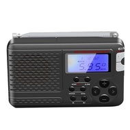 (JERZ) Multifunctional Radio with Antenna Portable LCD Screen AM/FM/SW/TV Full-Band Radio 50/60HZ) 3XAAA Battery Radio Storage