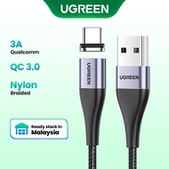（Type C）UGREEN USB Magnetic Charging Cable Fast Charging Micro USB Type C Phone Charger Data Cable M