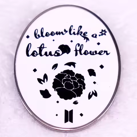 Bloom like a lotus flower Hard Enamel Pin Music Brooch Badge Jewelry