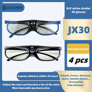 4Pcs 3D Universal Glasses For Xgimi Z3/Z4/Z6/H1 Nuts G1/P2 Active Shutter 96-144HZ Rechargeable Benq Suitable Fo Acer And DLP LINK Projector