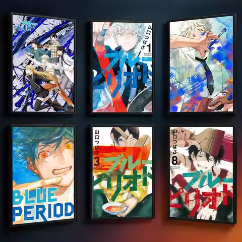Manga Blue Period Yatora Art Poster Wall Art PP Waterproof HD Self Adhesive Modern Home Decor Living