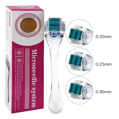 Titanium Microneedle Derma Roller 0.2/0.3mm 540 For Face Beard Scalp Hair Growth Scar Repair Skin Ca