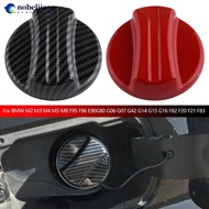 NOBELJIAOO Car Tank Cover Fuel Tank Air Gas Cap Trim Lid Carbon Fiber Red For BMW M2 M3 M4 M5 M8 F95