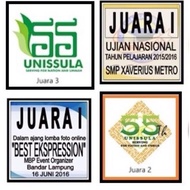 Stiker Piala - Tulisan Piala - Plakat Piala - Jual tulisan piala -