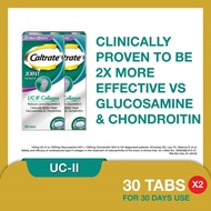 CALTRATE Joint Health UC-II Collagen Supplement, 2X more effective vs Glucosamine &amp; Reduce joint discomfort, 30 Tabs [2 Pack]