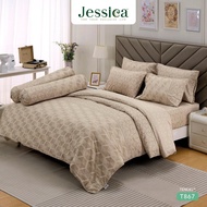 ลิขสิทธิ์แท้💯Jessica รุ่น เทนเซล ทอ 500เส้นด้าย ชุดผ้าปูที่นอน ชุดเครื่องนอน 5ฟุต/6ฟุต รองรับที่นอนห
