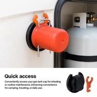 【NEW】Wall-mounted RV gas cylinder cap storage rack for Lids of 5/11Kg Gas Tanks