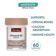 SWISSE Ultiboost Vitamin D3 1000IU Capsule (Support Strong & Healthy Bones) 60s
