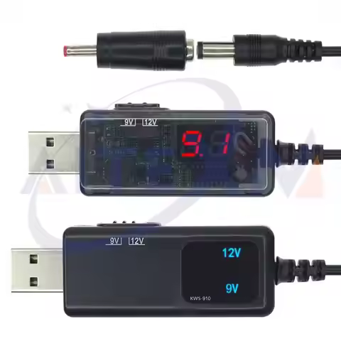 USB Boost Converter DC 5V to 9V 12V USB Step-up Converter Cable + 3.5x1.35mm Connecter For Power Sup