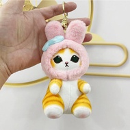 Gantungan Kunci Boneka Mofusand Cat Neko Topi Sanrio Series Plush Keychain Kuromi Cinnamoroll Purin