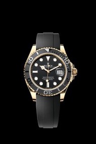 Rolex 226658 Yacht-Master 42 Yellow Gold Black Dial Rubber Strap