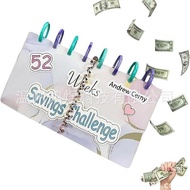 52 Weeks Saving Money Savings Challenge Book 8 Holes Mushroom Holes 3 Compartments Loose-leaf Storag