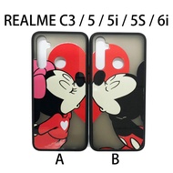 Realme C3/5/5i/5s/6i Frosted Matte Fasion Cartoon Design Dualtone Phone Case