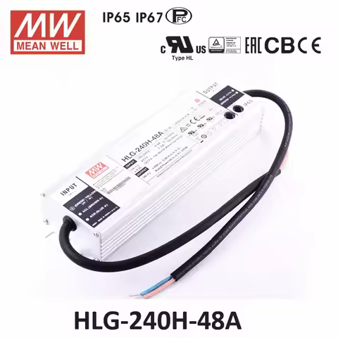Original Meanwell HLG-240H-48A constant current 5A 24-48VDC PFC dimmable Power Supply 240W 5A 48V IP