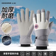 秋冬季手套 滑雪手套 保暖男女戶外騎行觸屏加絨防寒防水手套（平行進口）（快遞送貨上門）