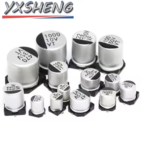 10Pieces 6.3V 10V 16V 25V 35V 50V 63V SMD Aluminum Electrolytic Capacitor 1uF 2.2uF 3.3uF 4.7uF 10uF