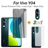 Vivo Y04 Tempered Glass Vivo Y04 Screen Protector Vivo Y03 Y03T Camera Lens Protector Full Cover Scr