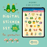 數位 Merry Christmas Digital Sticker for Goodnotes,Notability,Etc.