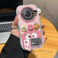 For Honor X9D 5G Case Healing Smile Transparent Shock-Absorbing Mobile Phone Case Mobile Phone Strap
