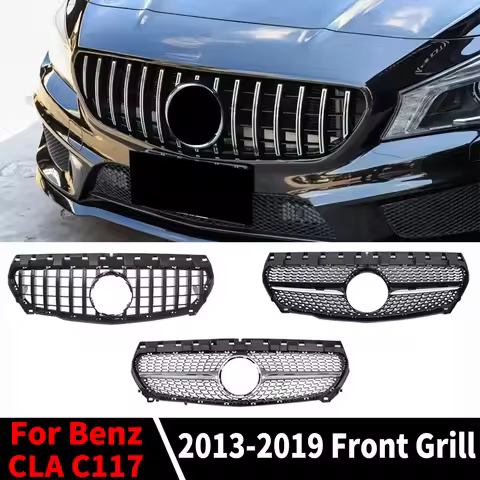 GT Diamond Style Front Hood Grille For Mercedes Benz CLA C117 W117 2013-2019 like 180 200 220 260 Ra