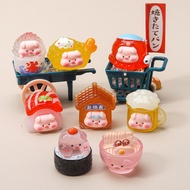 8PCS Glow Food Piglet Sushi Fish 3D Resin Charms for DIY(C-3)888