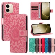 Sunflower Flip Wallet Leather Phone Case For OPPO A6X A6T Pro A6C A6S A6 Reno 15 Pro Max 15F 15C 15P