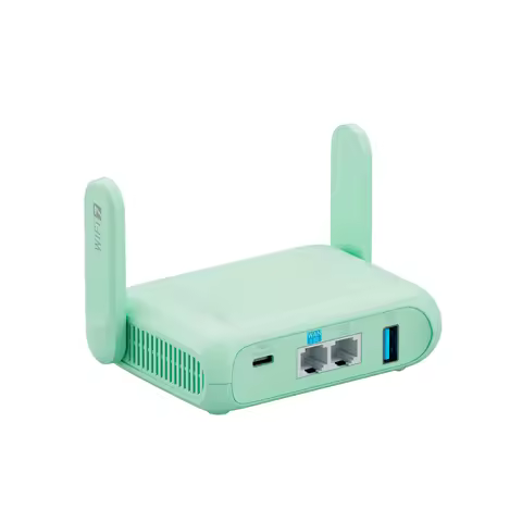 GL.iNet Beryl AX(MT3600BE) Travel Router, 3.5Gbps Wi-Fi, 1100Mbps WireGuard VPN, Dual 2.5GbE Ports,