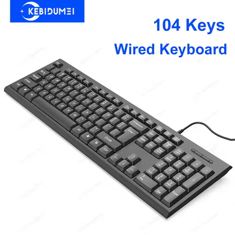 USB Wired Keyboard 104 Keys Standard Keyboard Laptop Gaming Keyboard Membrane Keyboard Ergonomic key