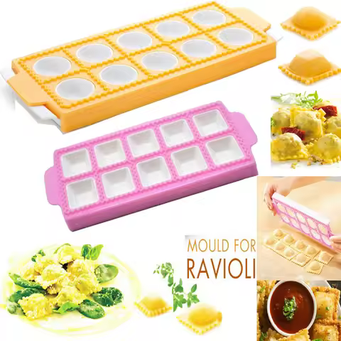 Ravioli Maker Mold and Cutter Round Square Triangle Ravioli Molds Pasta Pie Dumpling Making Tools Fa