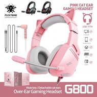 ๐ง PLEXTONE G800 Mark II Pink Cat Ear Gaming Headset