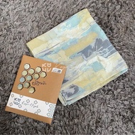 Koyu Hijab Segiempat Motif Viney Jepang Sketsa Abstrak
