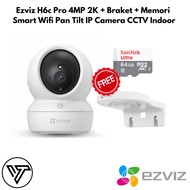 EZVIZ H6c Pro 4MP 2K + Bracket + Memory Smart Wifi Pan Tilt IP Camera CCTV Indoor