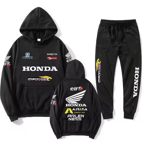 2026 Men's sets Honda Motorcycle Hoodie Sweatshirts Sportswear Outdoor Motogp Cycling Unisex All-Sea