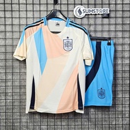 Bộ Quần Áo Bóng Đá Đội Tuyển Tây Ban Nha Kem Sân Khách SS25 Strivend