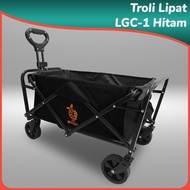 Orange Troli lipat Camping Outdoor - Keranjang Camping Gerobak Lipat - Troli Barang Box Serbaguna