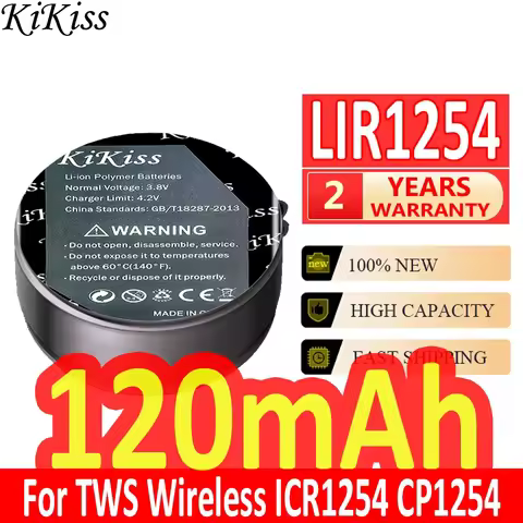 120mAh KiKiss Powerful Battery LIR1254 For Sony WF-1000XM3 WF-1000X TWS true wireless Bluetooth head