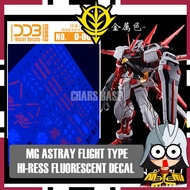 DDB CORGI MG ASTRAY RED FRAME FLIGHT TYPE DECAL